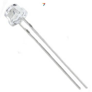 FYL-48D3UWC/S Світлодіод 4,8 мм, кут 120 град., 5000-5500K. яскравість 3500 mcd, (білий, безбарвний) FYL-48D4UWC1A