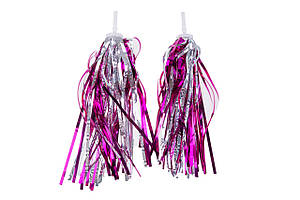 Кольорові стрічки (дощик) в ручку керма ONRIDE Shine 20 (фіолетовий/сріблястий) поліетилен