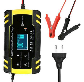 CHARGER ZYX-J30 12V8A 24V4A Yellow Интеллектуальное зарядное устройство для автомобильного аккумулятора ZYX-J30 в автоматическом