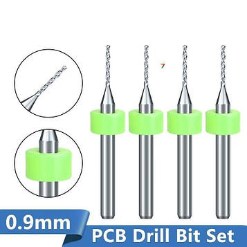 PCB drill Set 0.9mm 10pcs Набір свердел для друкованих плат - 10 шт 0.9 мм діаметром