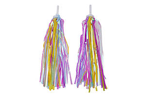 Кольорові стрічки (дощик) в ручку керма ONRIDE Shine 20 (фіолетовий/жовтий/блакитний) поліетилен