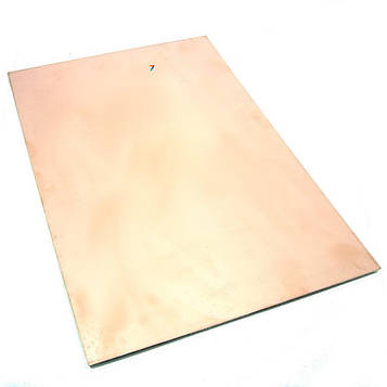LAM200X300E1.5 Плата: одностороння, 1,5мм, L: 300мм, W: 200мм, мідь, Можливі дрібні подряпини та потертості