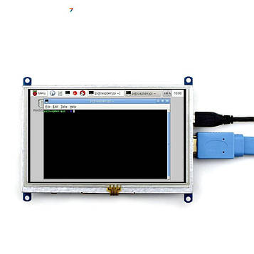 Raspberry 5 Inch 800x480 LCD HDMI(B) Сенсорний LCD HDMI екран для Raspberry Pi. Роздільна здатність: 800 х 480 пікселів. 5 дюймів.