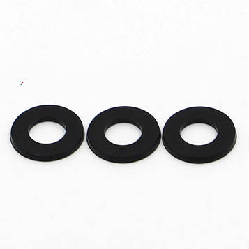 Plastic Nylon Flat Washer M10x20x1mm Black Шайба пластикова, розміри M10x20x1mm Колір: Чорний
