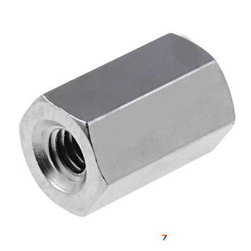 TFF-Ni-M2.5X8 Дистанціюється стійка з різьбленням: латунь: 8мм: нікель, Розмір ключа: 5,5 мм