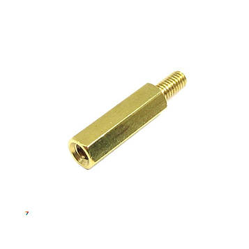 TFM-M2.5X15 Дистанційна стійка з різьбленням: латунь: 15мм, ключ 4,5 мм