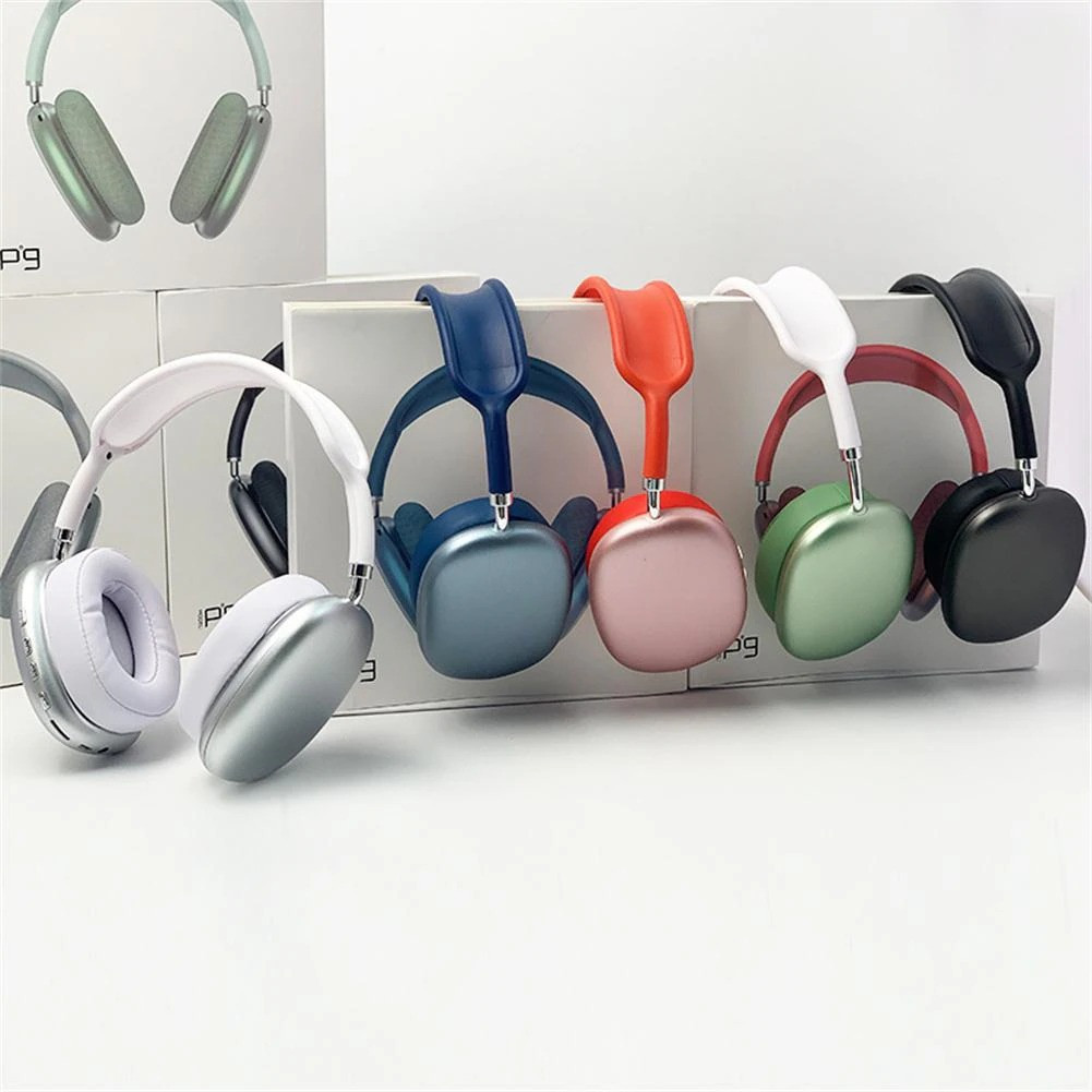 Бездротові Bluetooth-навушники P9 Macaron з мікрофоном, MP3, AUX, складані, повнорозмірні, фото 1