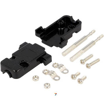 CCOV09-SCL-BK Корпус: для роз'ємів D-Sub: D-Sub 9pin, D-Sub HD 15pin: прямий