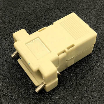 DBW-09P-S-I Корпус для роз'єму D-SUB, пластиковий ABS UL94HB, колір слонова кістка (Ivory)