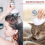 Водонепроникний масажер для голови та тіла IPX7 із силіконовими насадками Бездротовий, фото 7