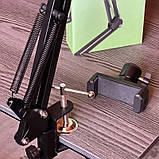 Тримач для телефона та планшета з регулюванням висоти та поворотом на 360° Настільний металевий, фото 5