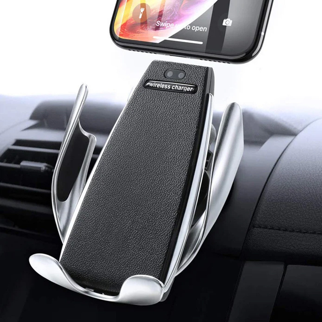 Автотримач Smart Sensor S5 з бездротовою зарядкою 10 Вт і сенсорним керуванням Кріплення на повітропровід, фото 1