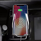 Автотримач Smart Sensor S5 з бездротовою зарядкою 10 Вт і сенсорним керуванням Кріплення на повітропровід, фото 7