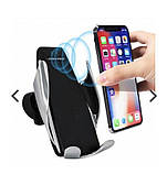 Автотримач Smart Sensor S5 з бездротовою зарядкою 10 Вт і сенсорним керуванням Кріплення на повітропровід, фото 9