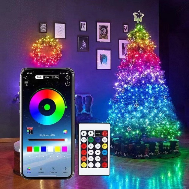 Світлодіодна RGB-стрічка LED MDX-265 10 м Водонепроникна LED-стрічка з пультом і USB, фото 1