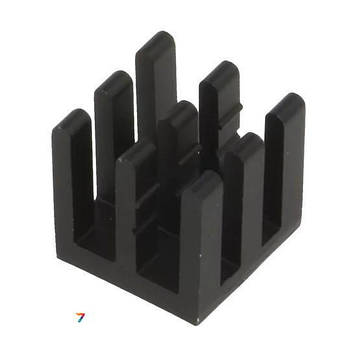 ICKBGA10X10X10 Радіатор: штампований, чорний, L: 10мм, W: 10мм, H: 10мм, алюміній