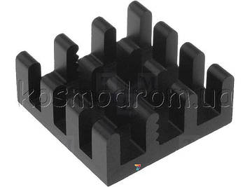 ICKBGA14X14 Радіатор: штампований: алюміній: чорний: L: 14мм: W: 14мм: H: 6мм