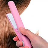 Дорожній мініпрацелик для волосся Gemei 2990 з керамічними пластинами та іонізацією, фото 3