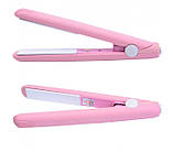 Дорожній мініпрацелик для волосся Gemei 2990 з керамічними пластинами та іонізацією, фото 5