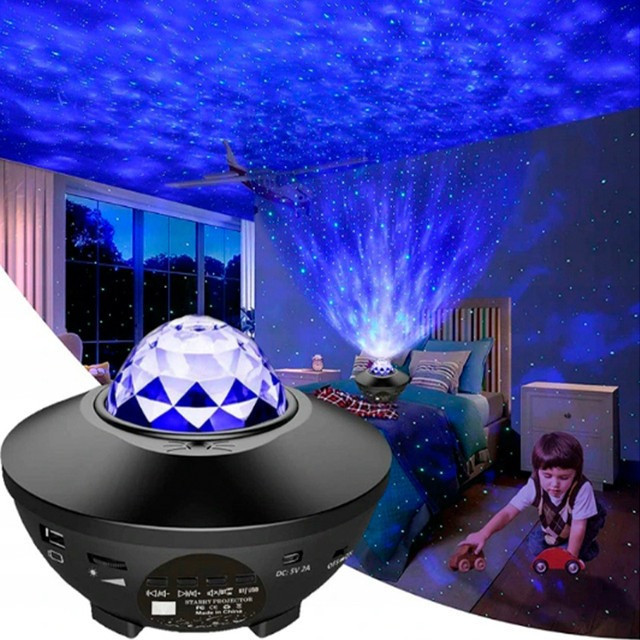Зірковий проєктор Falcon Star LED Night Lamp з динаміком Bluetooth, пультом і 21 режимом світла, фото 1