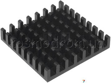 ICKBGA31X31 Радіатор: штампований: алюміній: чорний: L: 31мм: W: 31мм: H: 6мм