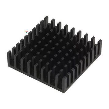 ICKBGA35X35X10 Радіатор: штампований, чорний, L: 35мм, W: 35мм, H: 10мм, алюміній