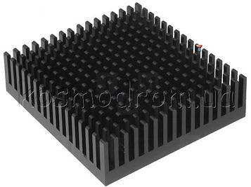 ICKPGA21X21 Радіатор: штампований: алюміній: чорний: L: 53,3 мм: W: 53,3 мм