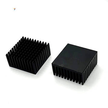 RAD-40x40x20-BLACK Радіатор: алюміній: черний: L:40мм: W:40мм: H:20мм