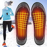 Електричні USB-устілки з підігрівом 28.5 см, для взуття 35-45 розміру, вологостійкі, універсальні, фото 3
