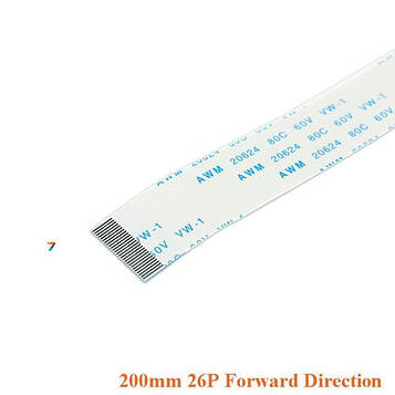 FFC-0.5-200mm-26P-FD Шлейф плоский: крок: 0,5 мм, довжина: 200 мм. Контактів: 26. Прямий