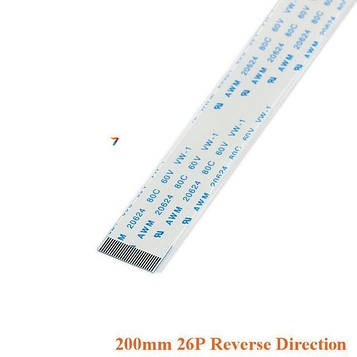 FFC-0.5-200mm-26P-RD Шлейф плоский: крок: 0,5 мм, довжина: 200 мм. Контактів: 26. Реверсний