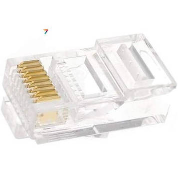 EMP881AF200 Рознімання: RJ45: вилка: PIN:8: Контакти: фосфор-бронза: позолота, на плоский провід