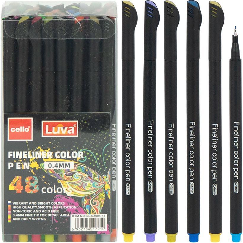 Набір кольорових ручок — лінерів для малювання 48 штук Ellott CL-GX004-48