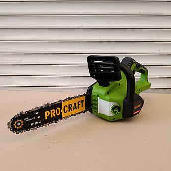 Акумуляторна пилка Procraft PKA38 (30см шина, 20В) Без АКБ та ЗУ. Безщіткова пилка Прокрафт PKA-38