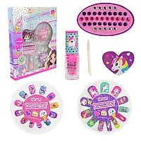 Набір дитячої косметики для манікюру накладні нігті лак і аксесуари UKR2407 в асортименті