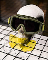 Захисні тактичні окуляри-маска з змінними лінзами oliva ПП7847