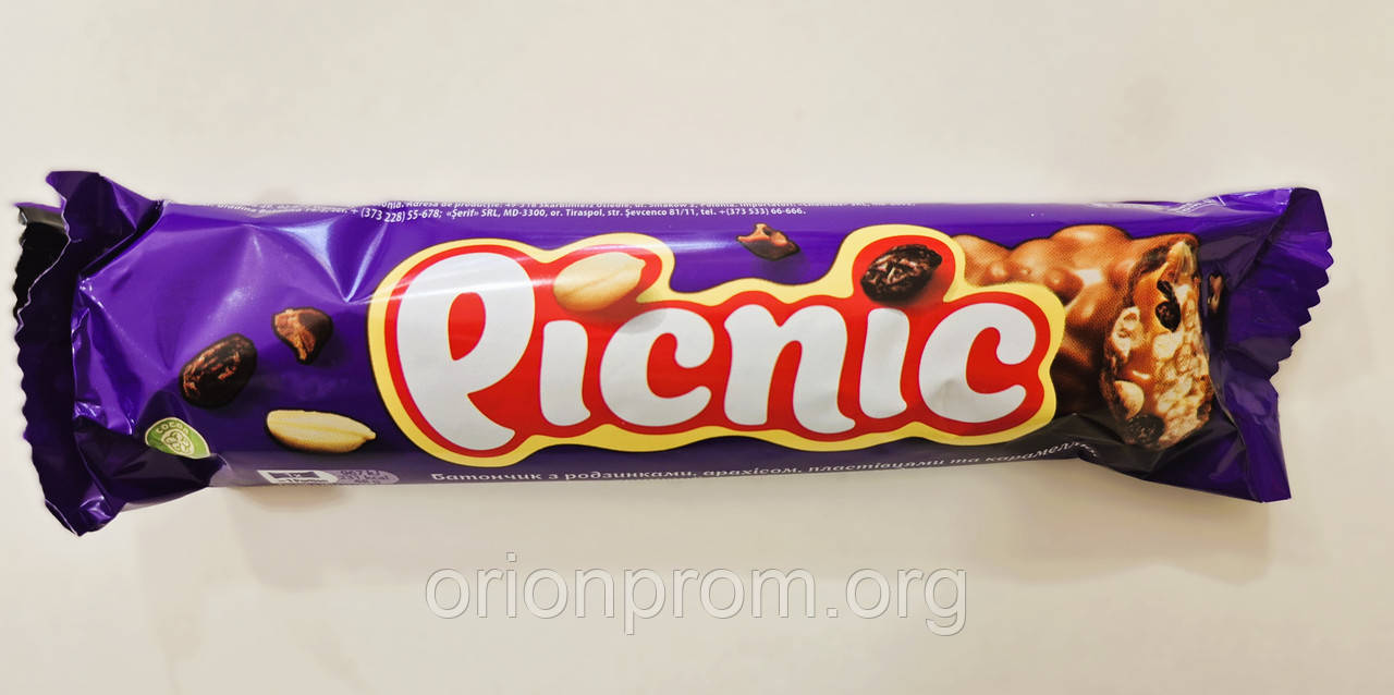 Шоколадний батончик Picnic 48 г, фото 1