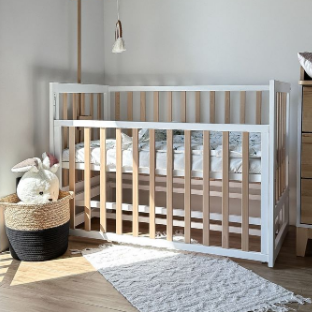 Дитяче ліжко біле "Грація" з маятником