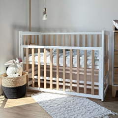 Дитяче ліжко біле "Грація" з маятником