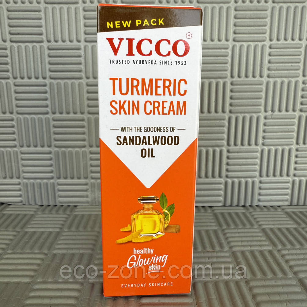 Анти-акне Крем Вікко / Vicco з куркумою і маслом сандала, 30г. Термін до 10/2027, фото 1