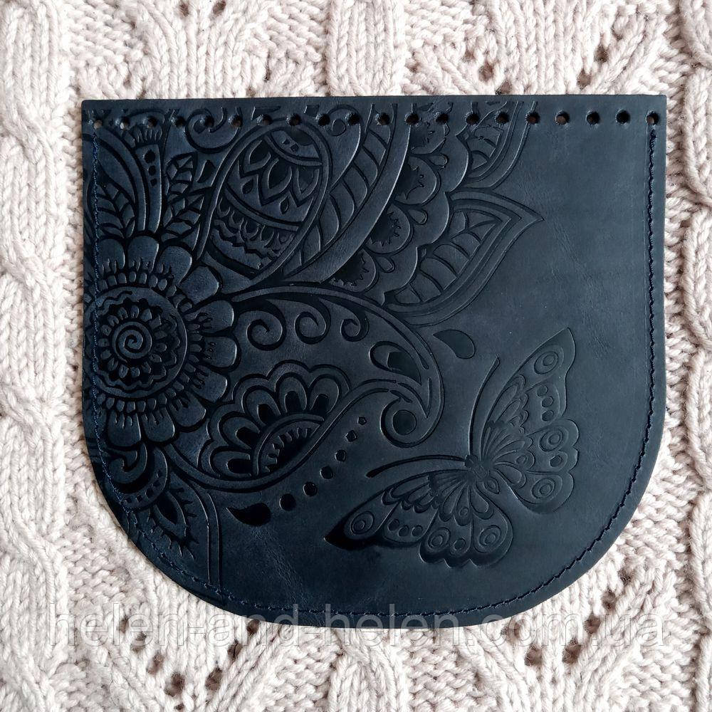 Клапан для сумки "Літо". Колір "Темно-синій"., фото 1