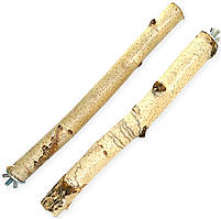 Жердинка березова з корою для папуг, 30 см (1 штука)