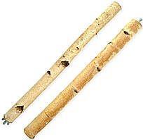 Жердинка березова з корою для папуг, 40 см (1 штука)