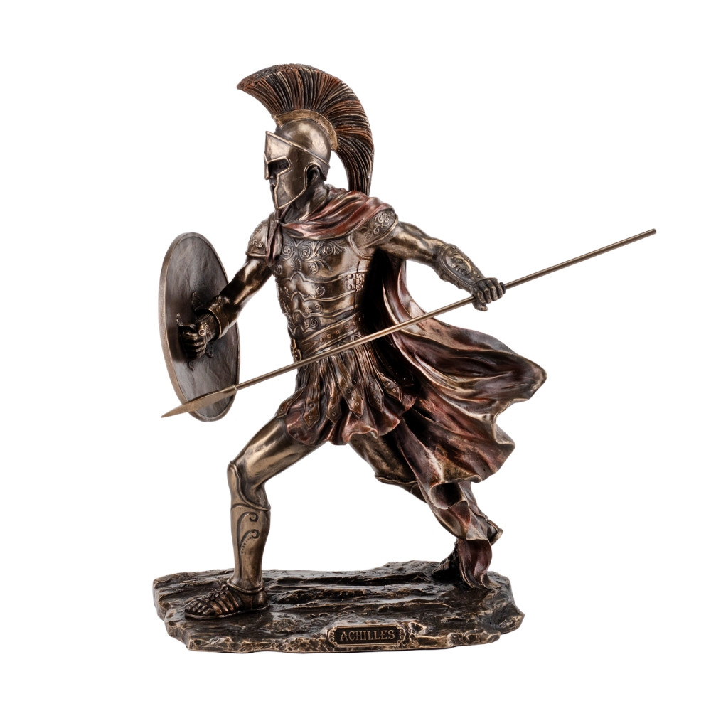 Статуетка Veronese Ахіллес 28 см фігурка полістоун із бронзовим покриттям 76231