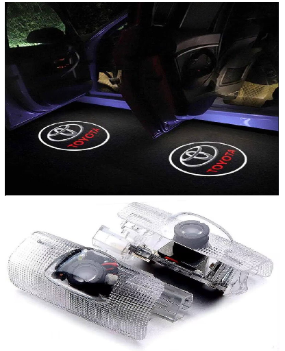 LED підсвітка дверей штатне з логотипом Toyota Camry/Corolla/Land Cruiser/Prius/Hilus/Highlander/Prado (2-шт), фото 1