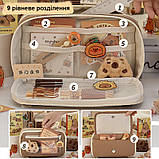 Великий шкільний пенал Капібара + ПОДАРУНОК для дівчинки або хлопчика в школу для олівців ручок Коричневий, фото 2