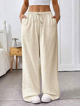 Брюки жіночі трендові з льону у кольорах (Норма і батал)
