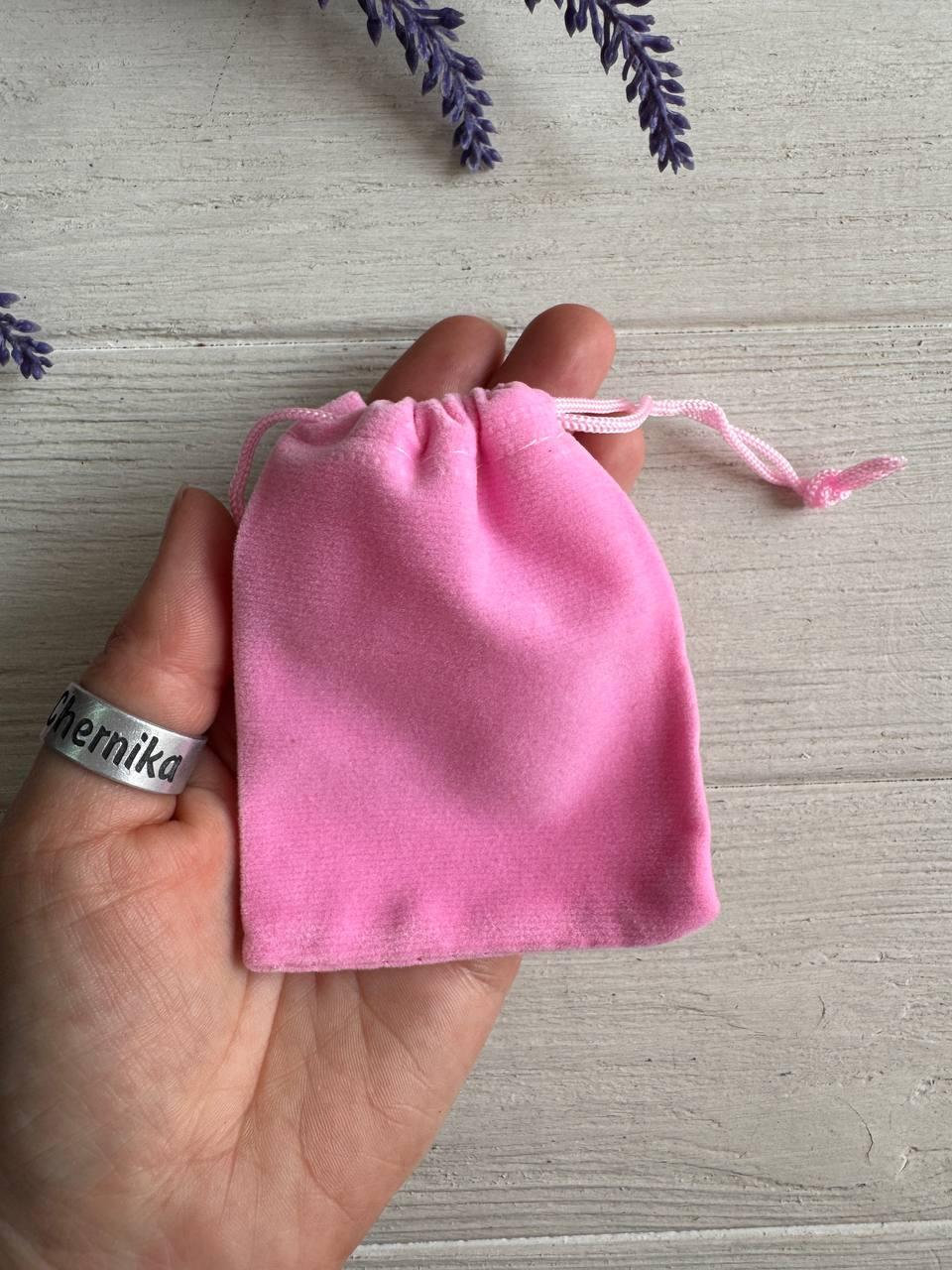 Мішечки велюрові 7*9 см, рожеві 50 шт