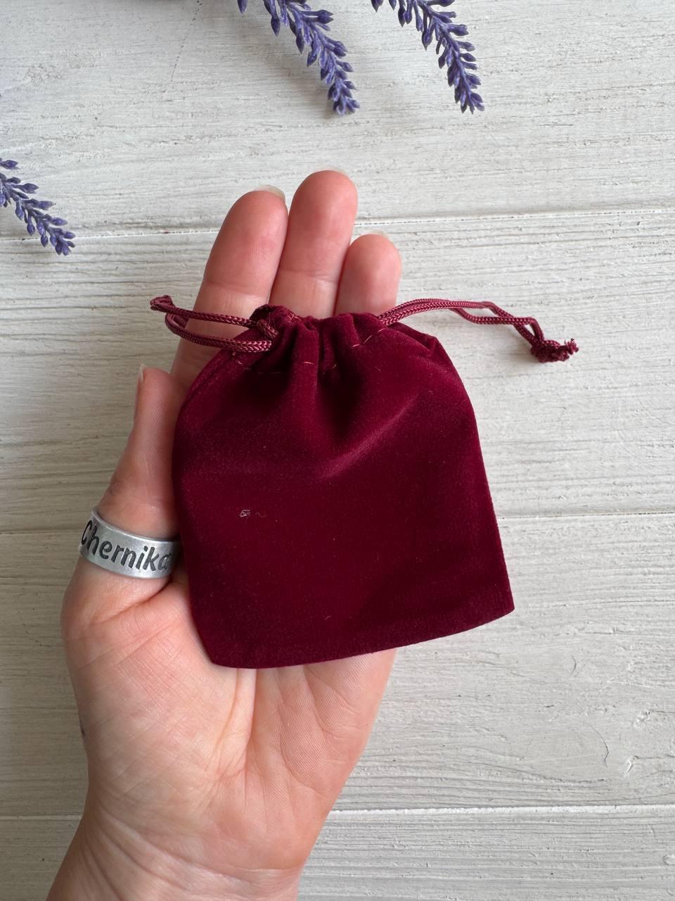 Мішечки велюрові 7*9 см, малиново бордові 50 шт, фото 1