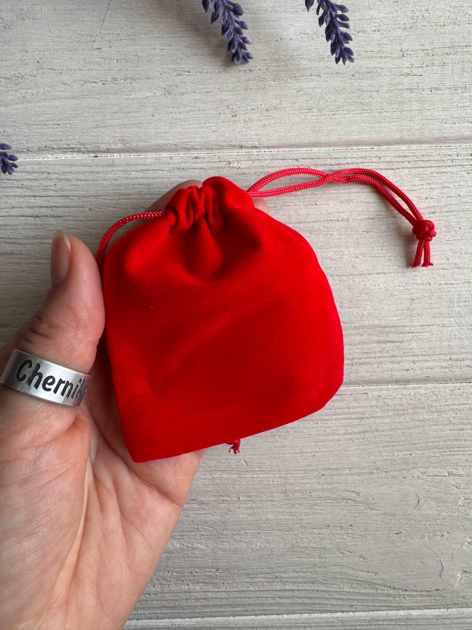 Мішечки велюрові 7*9 см, червоні 50 шт